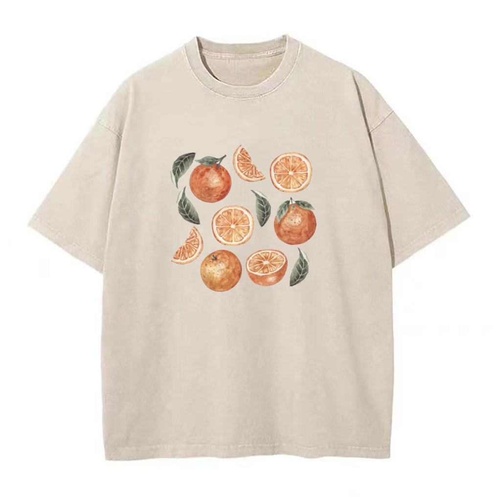 オレンジユニセックスTシャツ