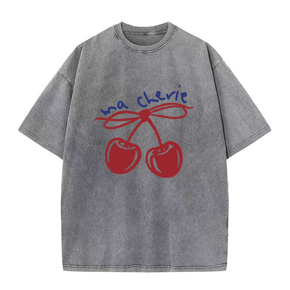 red bow cherry Unisex Tee