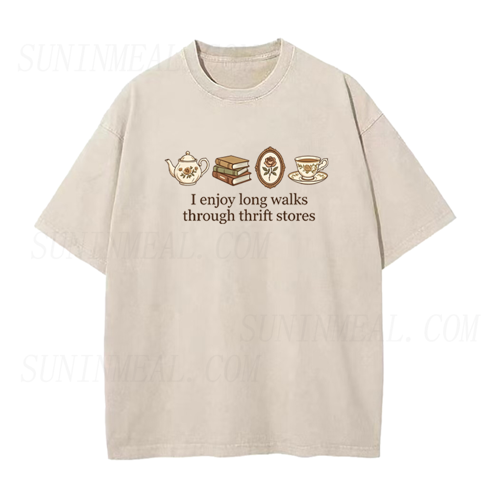 I Enjoy Long Walks Through Thrift Stores Unisex Tee