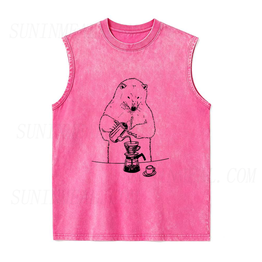 Polar Bear Is Brewing Coffee Unisex Tank Top