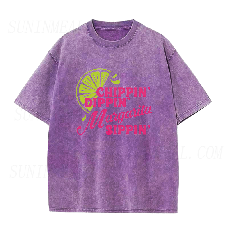 Dippin Chips Sippin Margaritas Unisex Tee