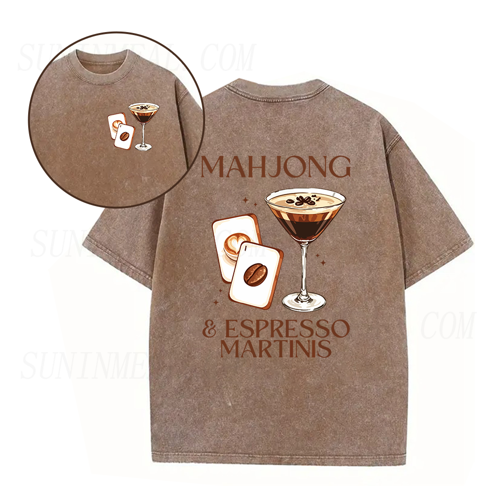 Mahjong and Espresso Martinis Unisex Tee
