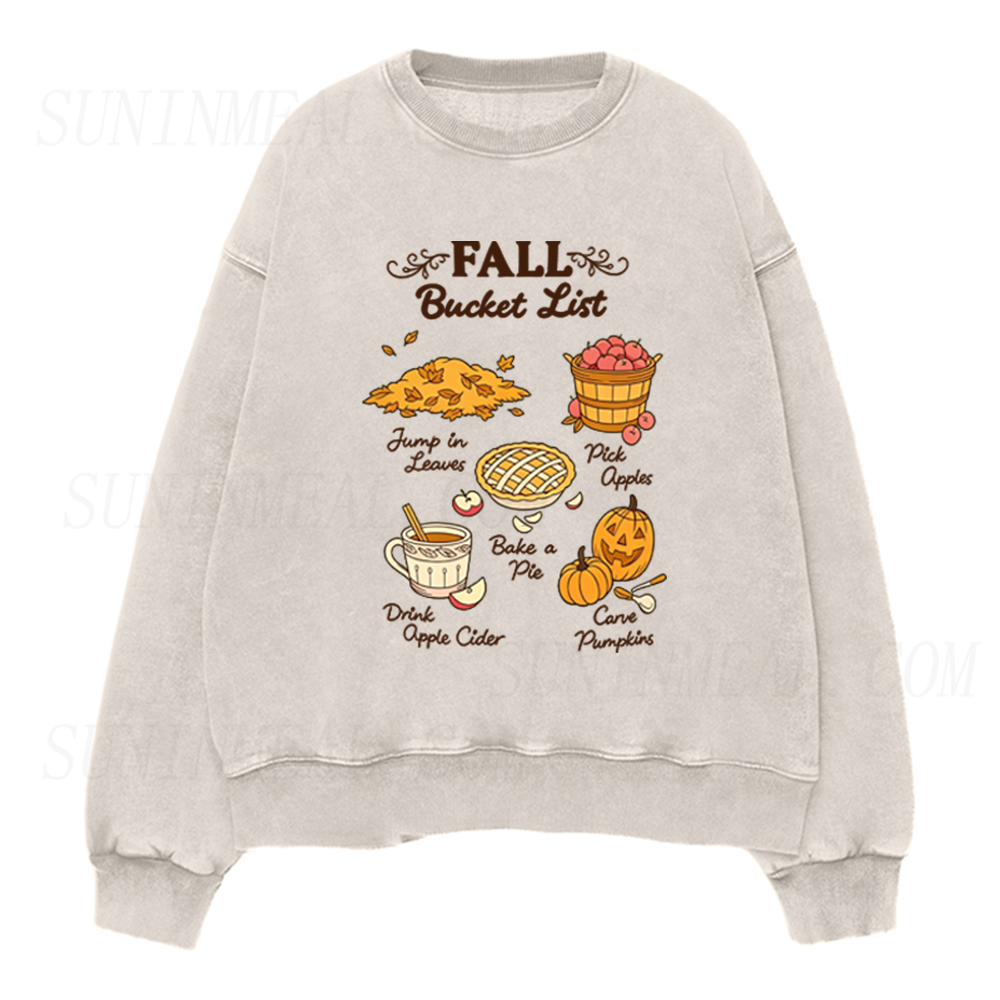 Fall Bucket List Unisex Crewneck Sweatshirt