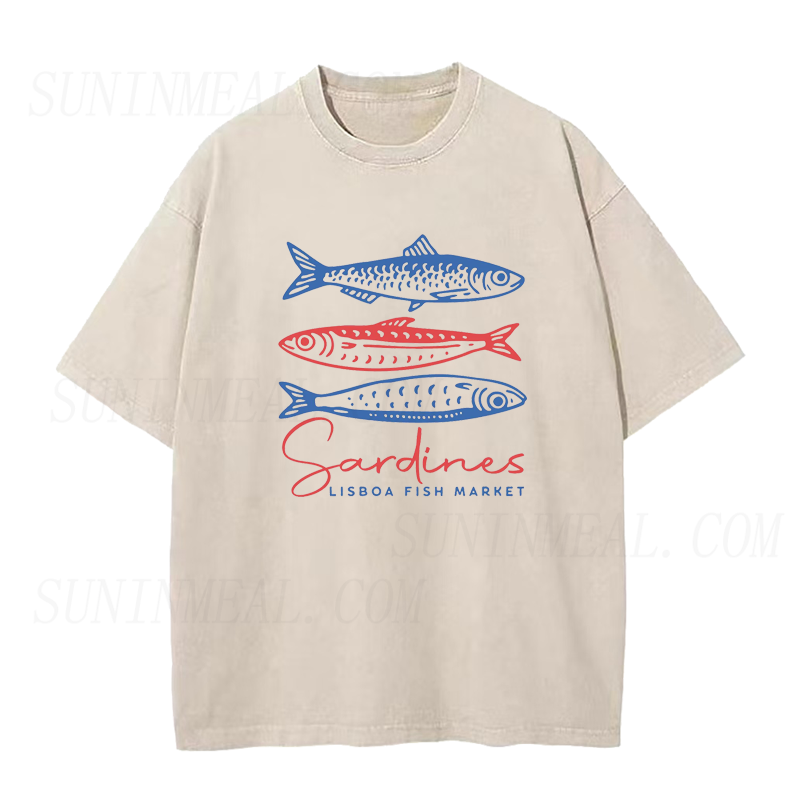 Sardines Lisboa Fish Market Unisex Tee