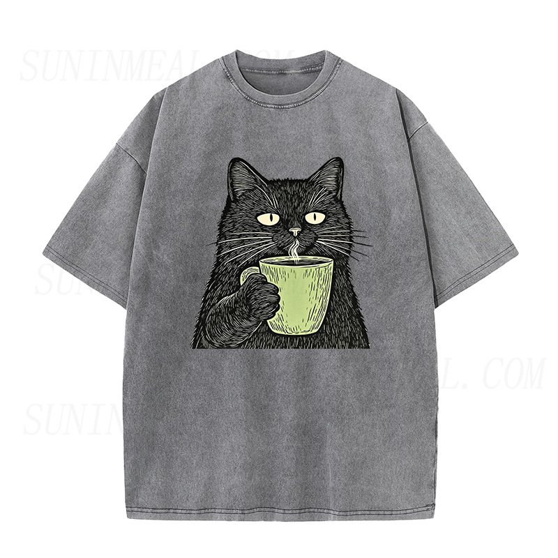 Black Cat Coffee Unisex Tee