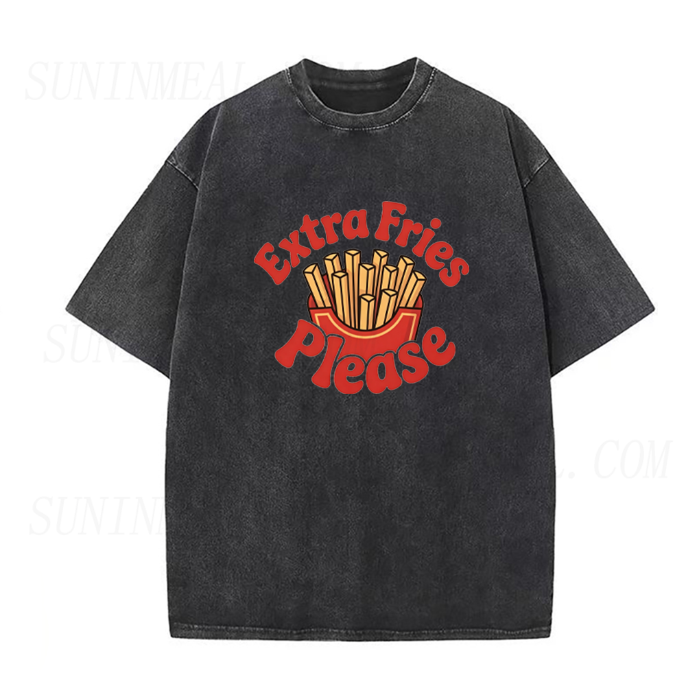 Retro Extra Fries Please Unisex Tee