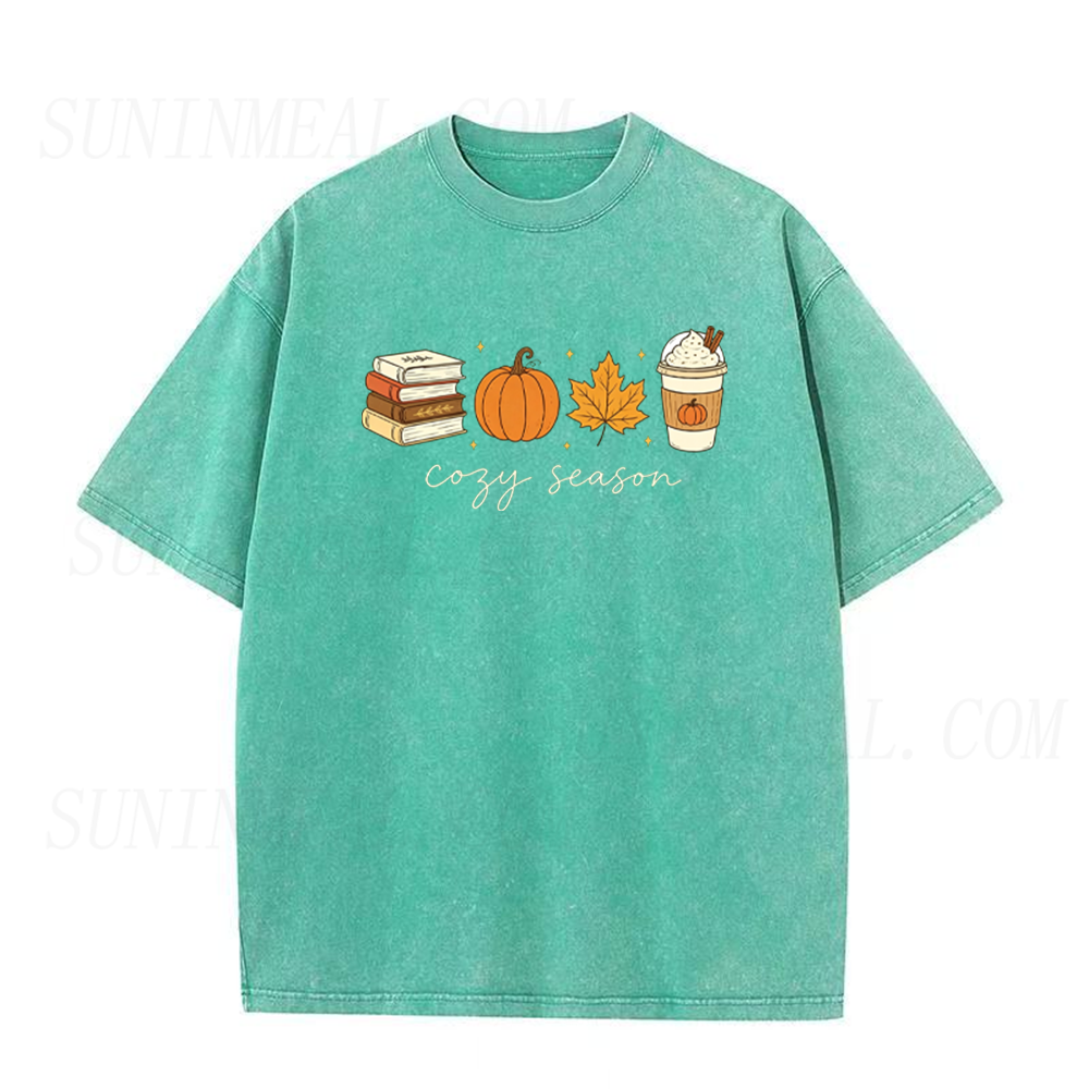 Cozy Season Fall Books Pumpkin Spice Latte Unisex Tee
