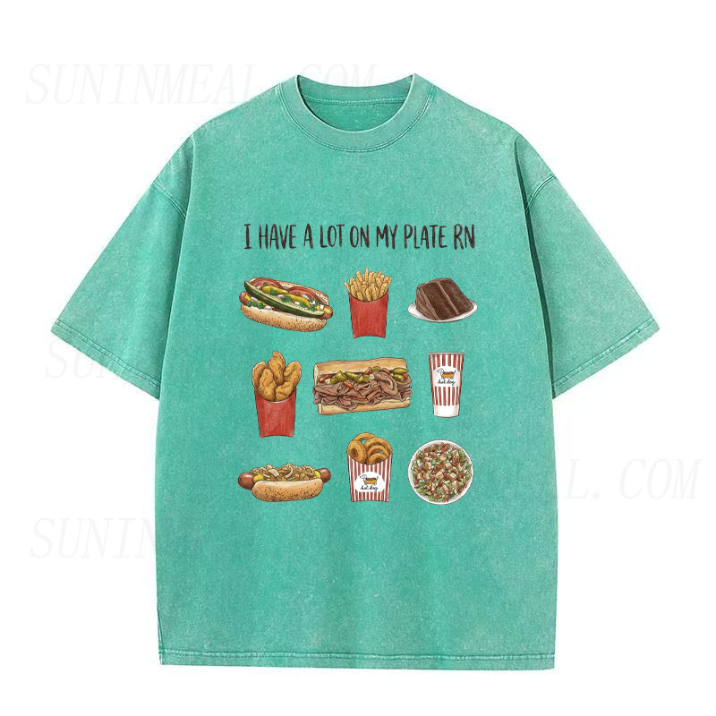 I Have A Lot On My Plate RN Fast Food Unisex Tee