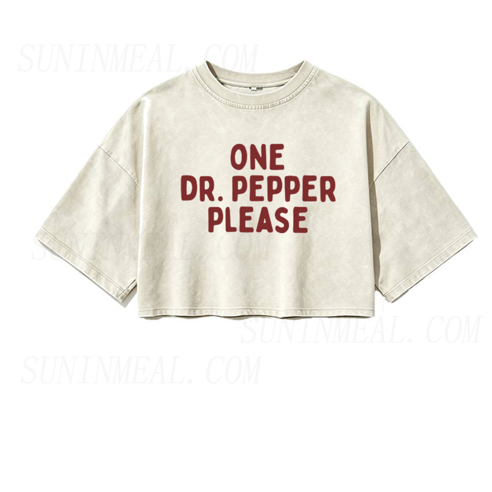 Dr. Pepper Please Oversized Crop Tee