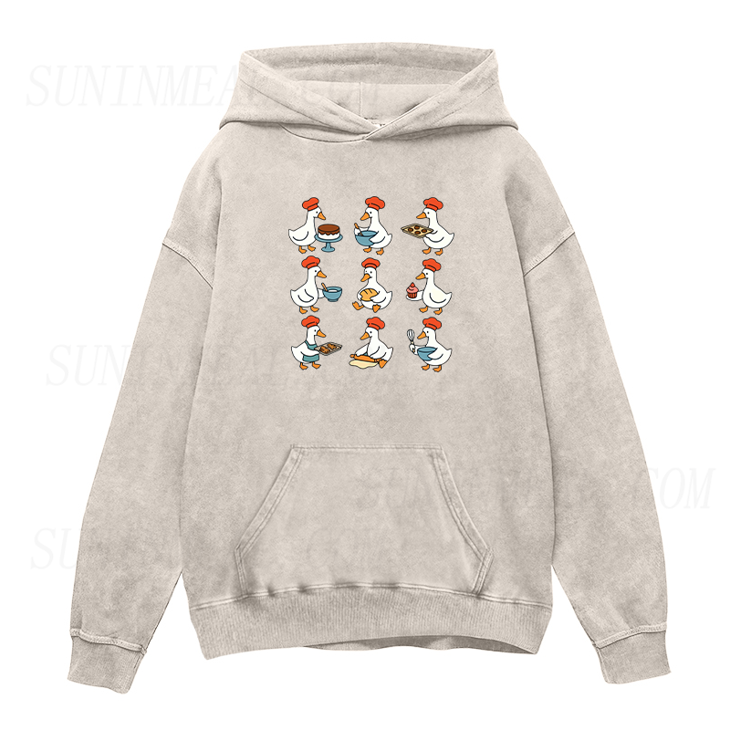 Cute Goose Baking Unisex Hoodie