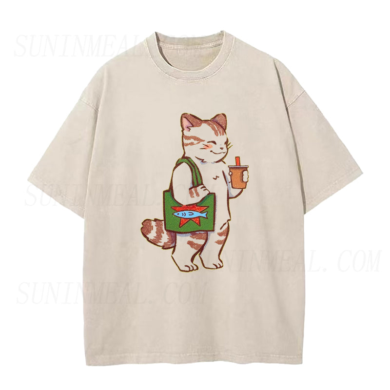 Coffee Cat Unisex Tee
