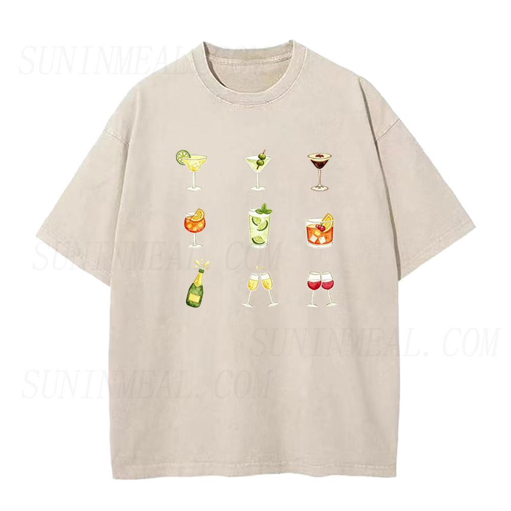 Vintage Champagne & Cocktails Unisex Tee