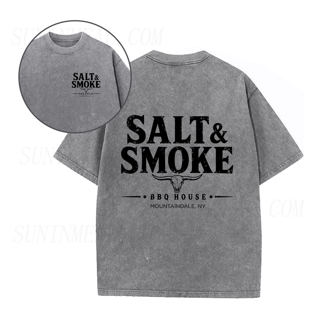 Salt & Smoke BBQ House Longhorn Skull Unisex Tee
