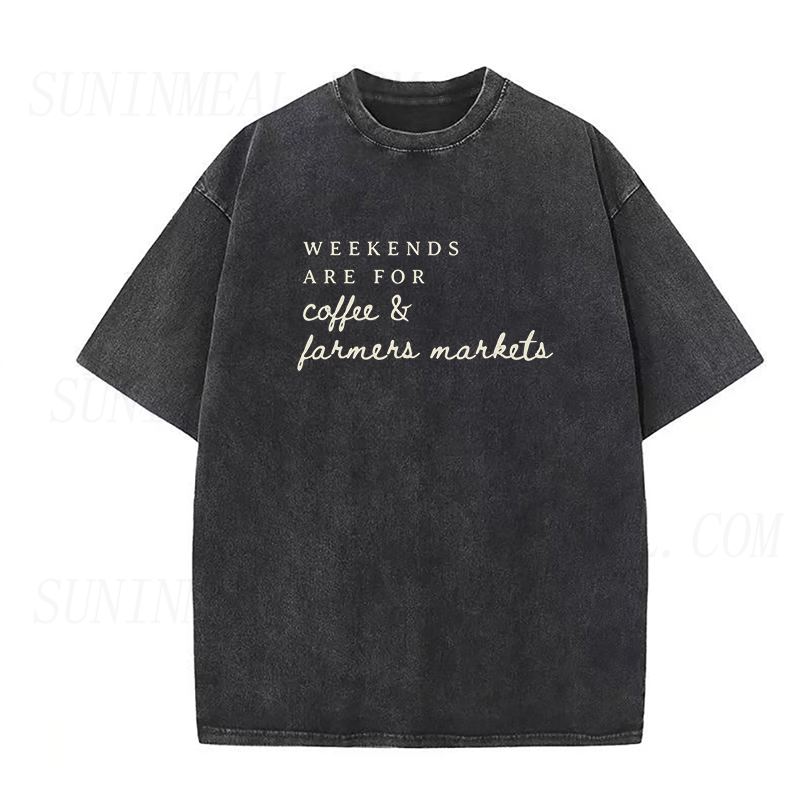 Weekends Are for Coffee and Farmers Markets Unisex Tee