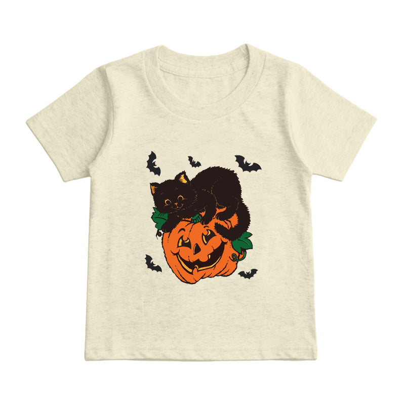 Cat Pumpkin Kids T-Shirt