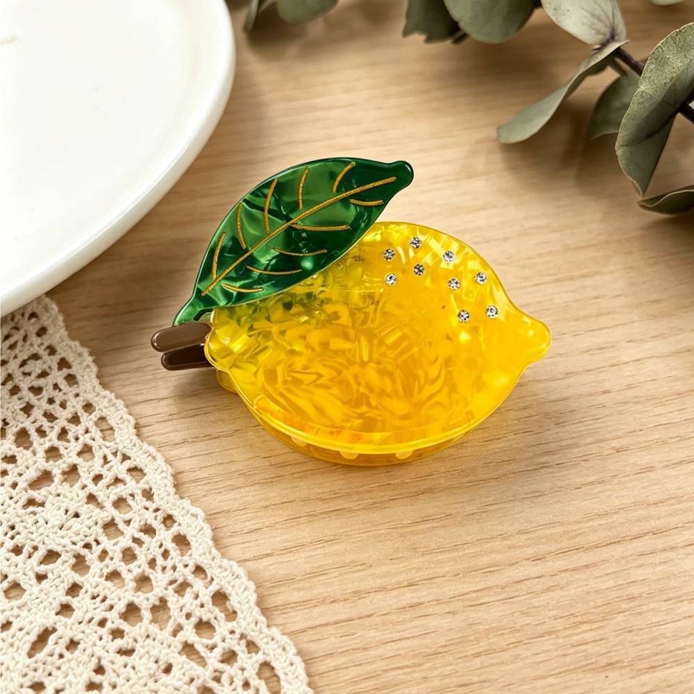 Lemon Fruit Hair Claw Clip