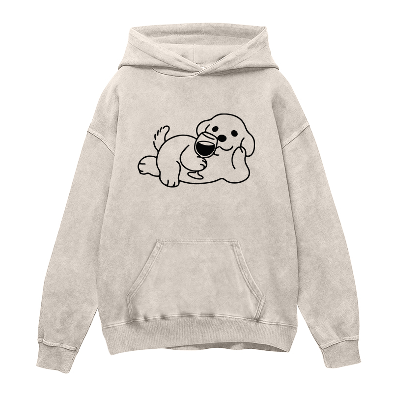 Wine Dog Unisex Hoodie
