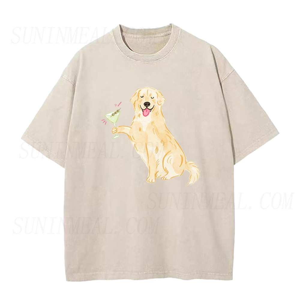 Golden Retriever Martini Unisex Tee