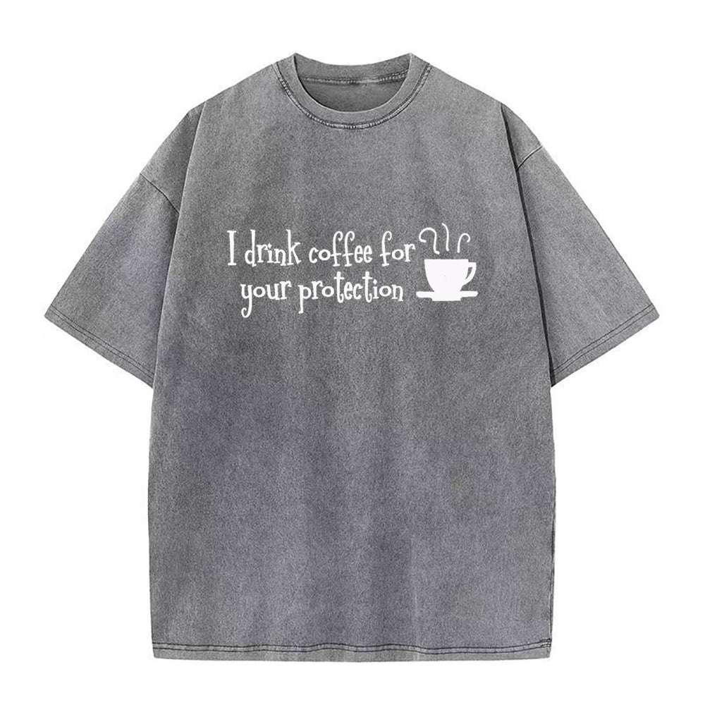 あなたの保護のためにコーヒーを飲むユニセックスTシャツ