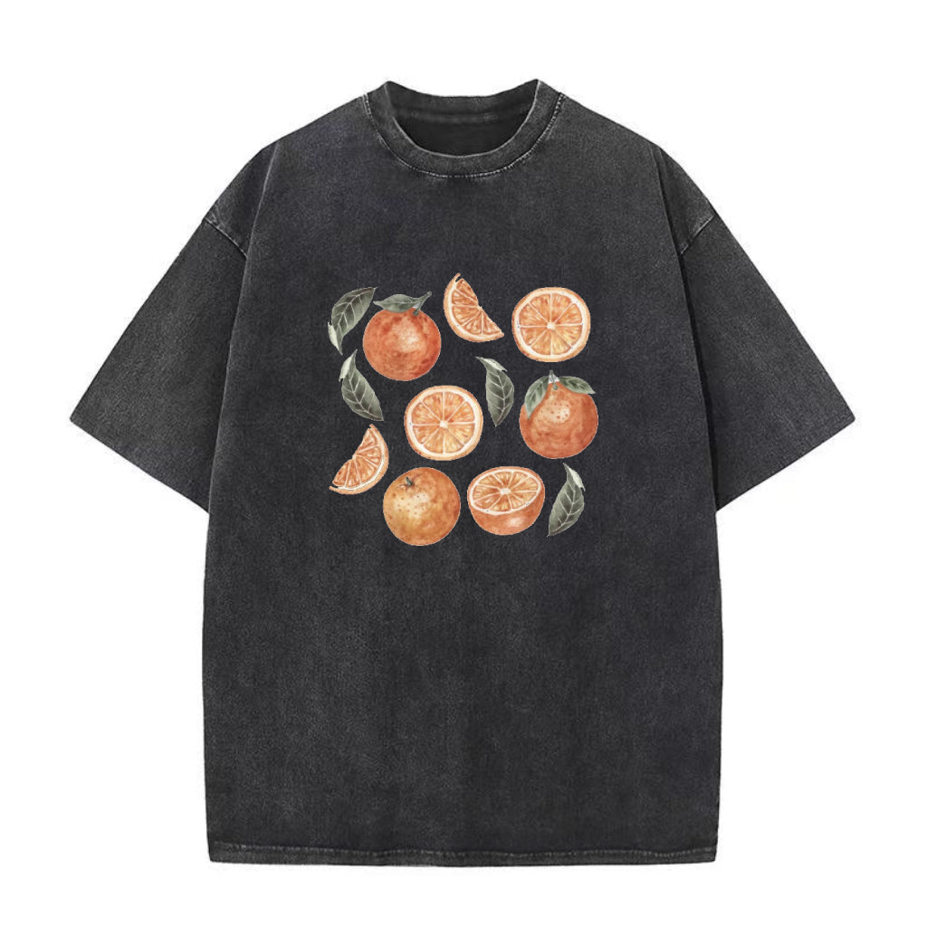 オレンジユニセックスTシャツ