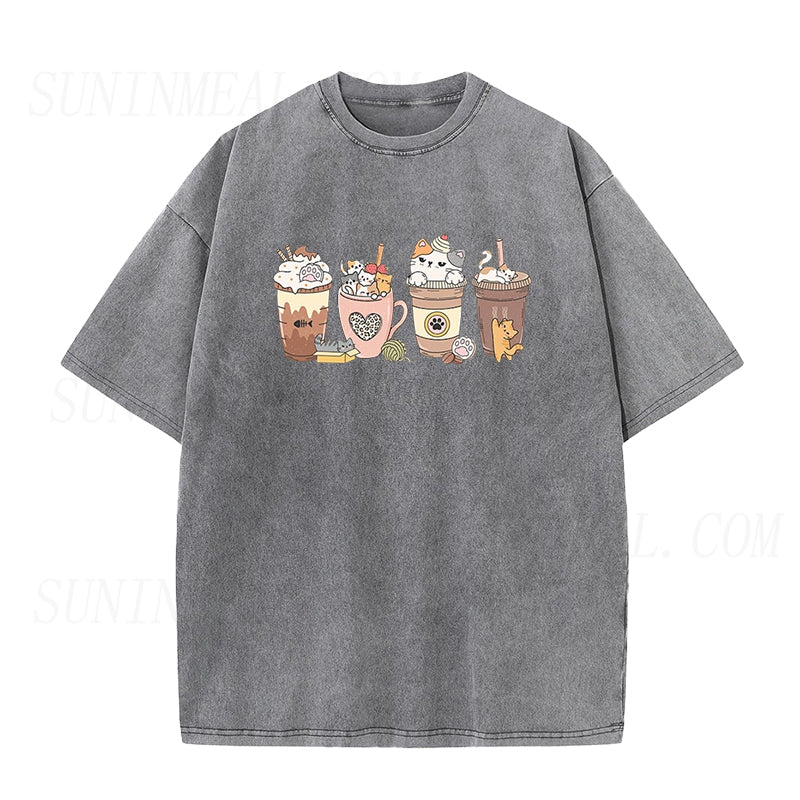 Cat Coffee Lover Unisex Tee