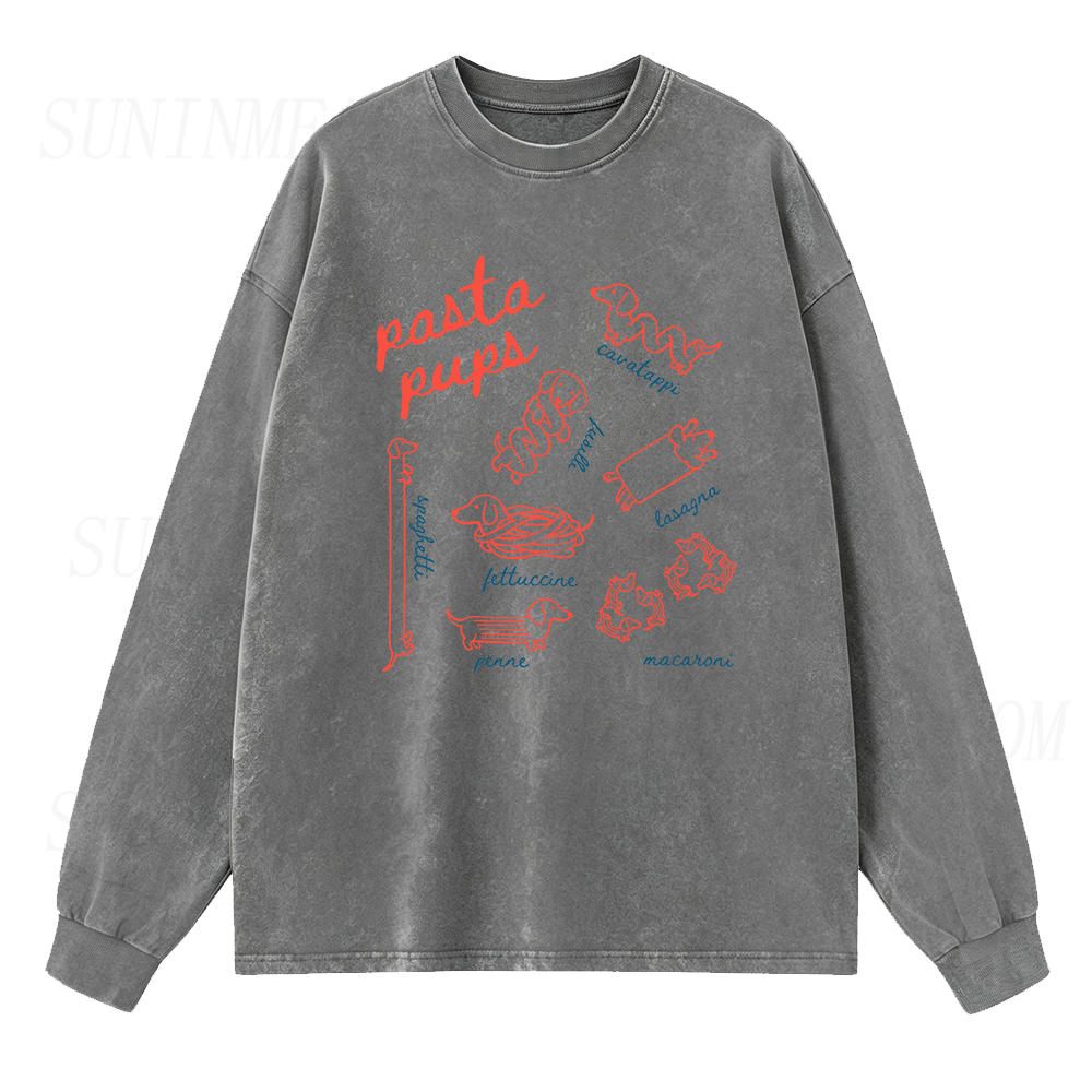 Pasta Pups Long Sleeve Unisex Tee