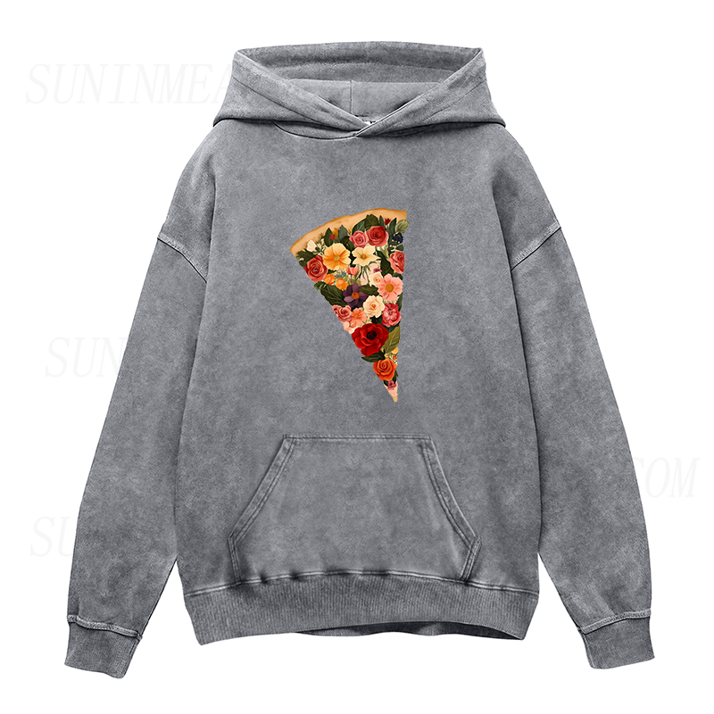 flowers pizza Unisex Hoodie