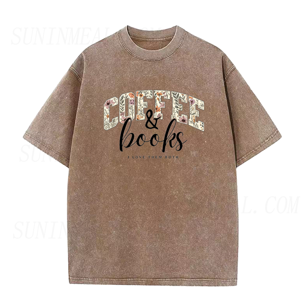 Coffee & Books I Love Them Both Unisex Tee