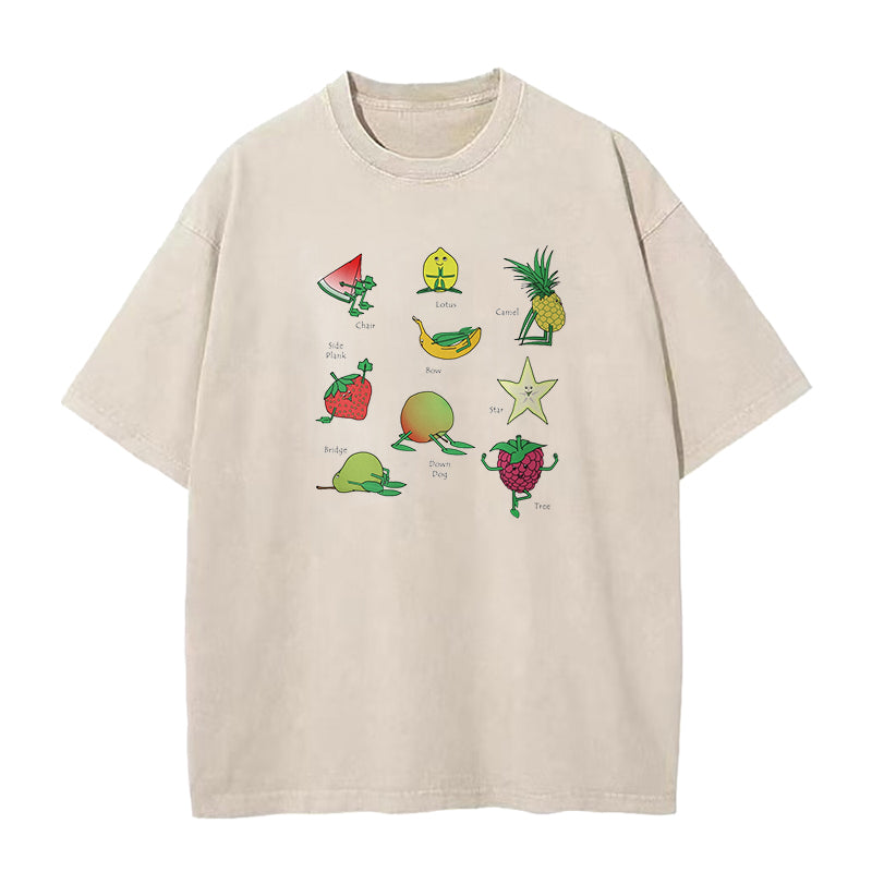 Yoga Poses Fruit Unisex Tee