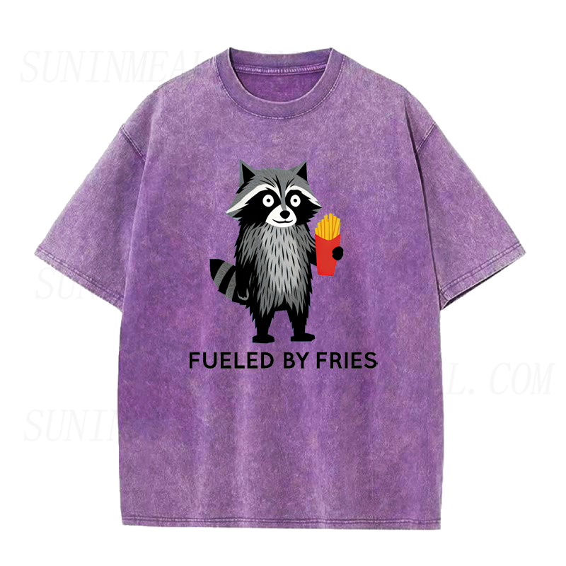 Raccoon Fueled By Fries Tee