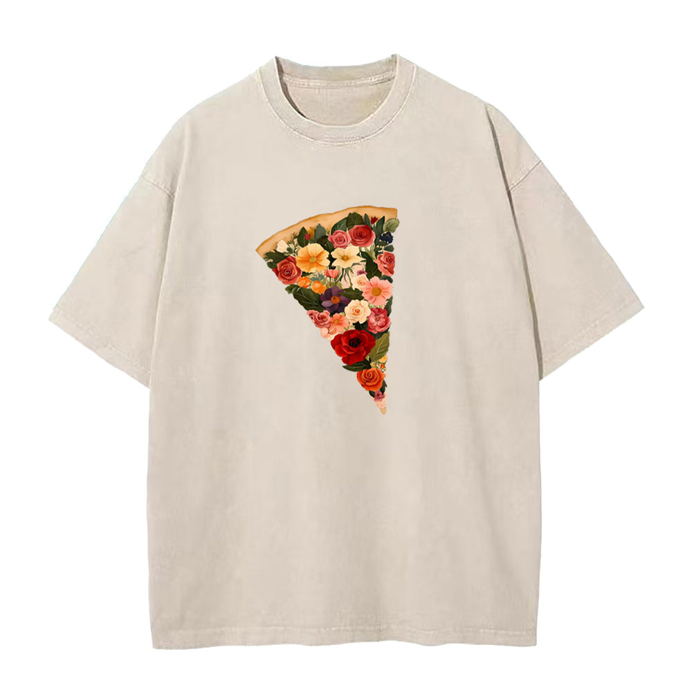 flowers pizza Unisex Tee