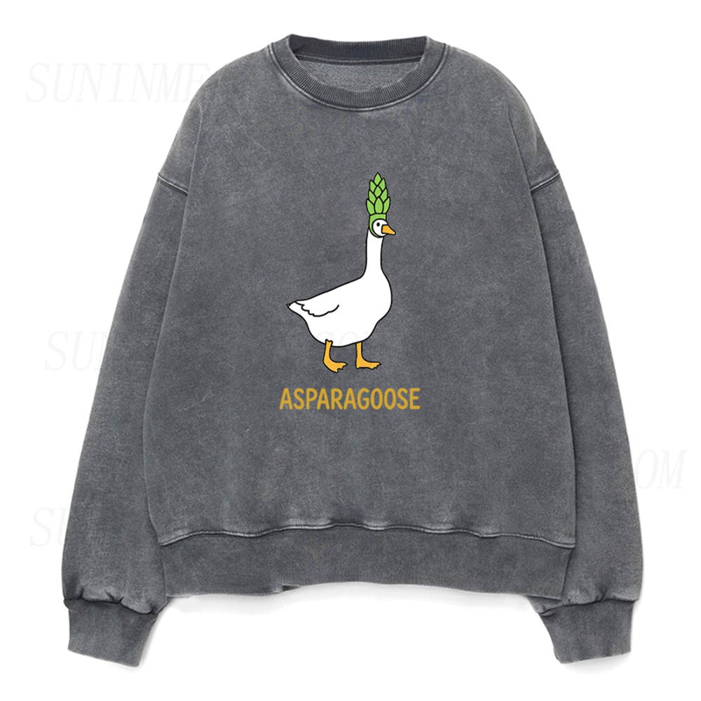 Funny Asparagus Asparagoose Goose Unisex Crewneck Sweatshirt