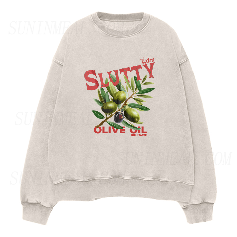 Extra Slutty Olive Oil Unisex Crewneck Sweatshirt