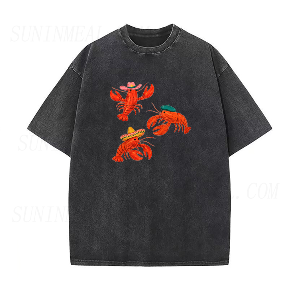 Lobsters in Hats Unisex Tee