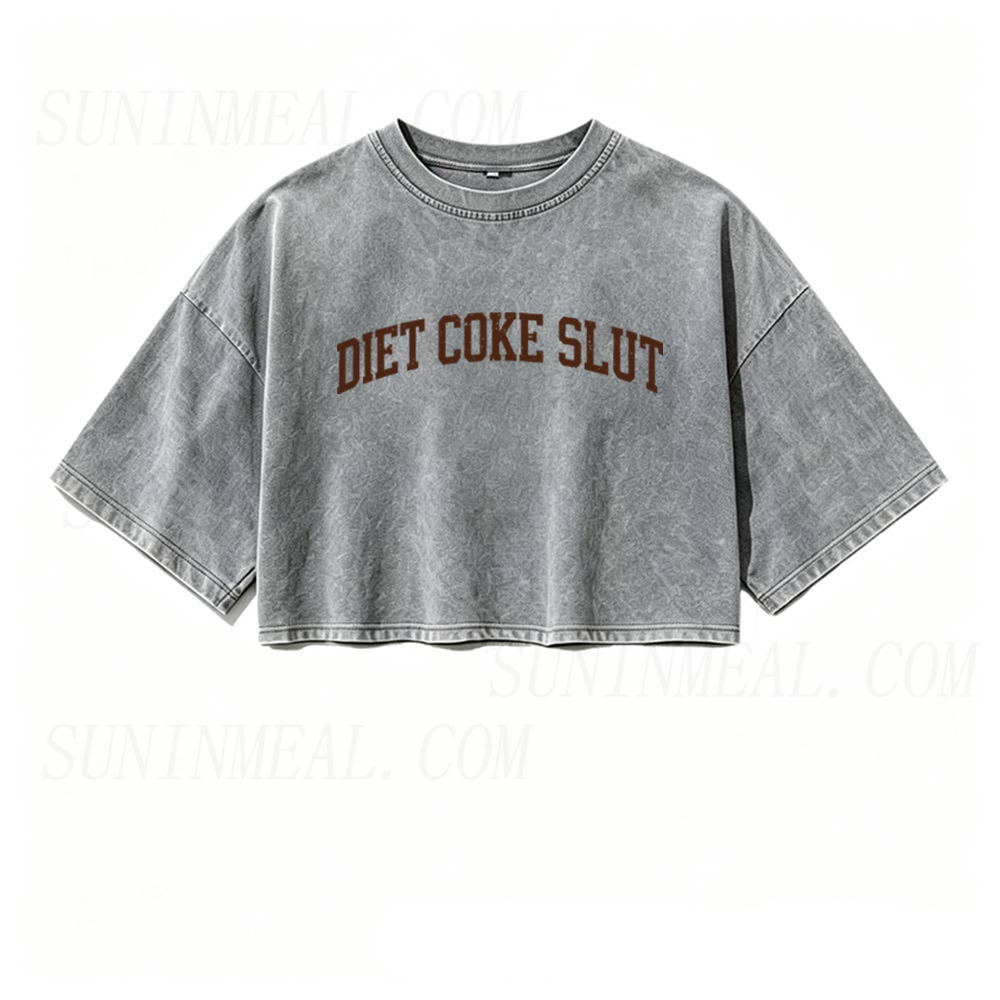 Diet Coke Slut Oversized Crop Tee