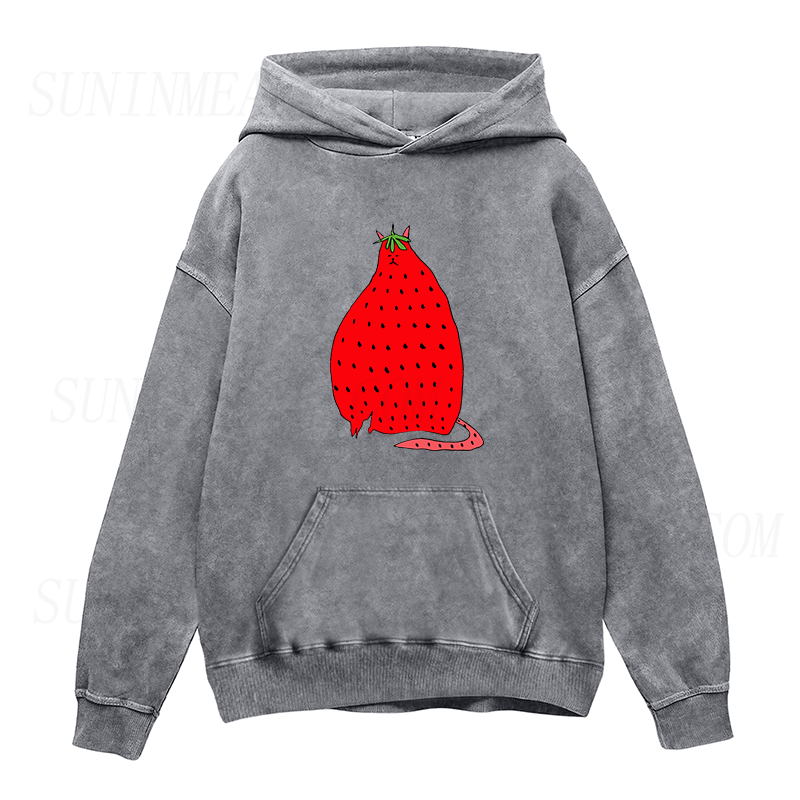 Strawberry Cat Unisex Hoodie