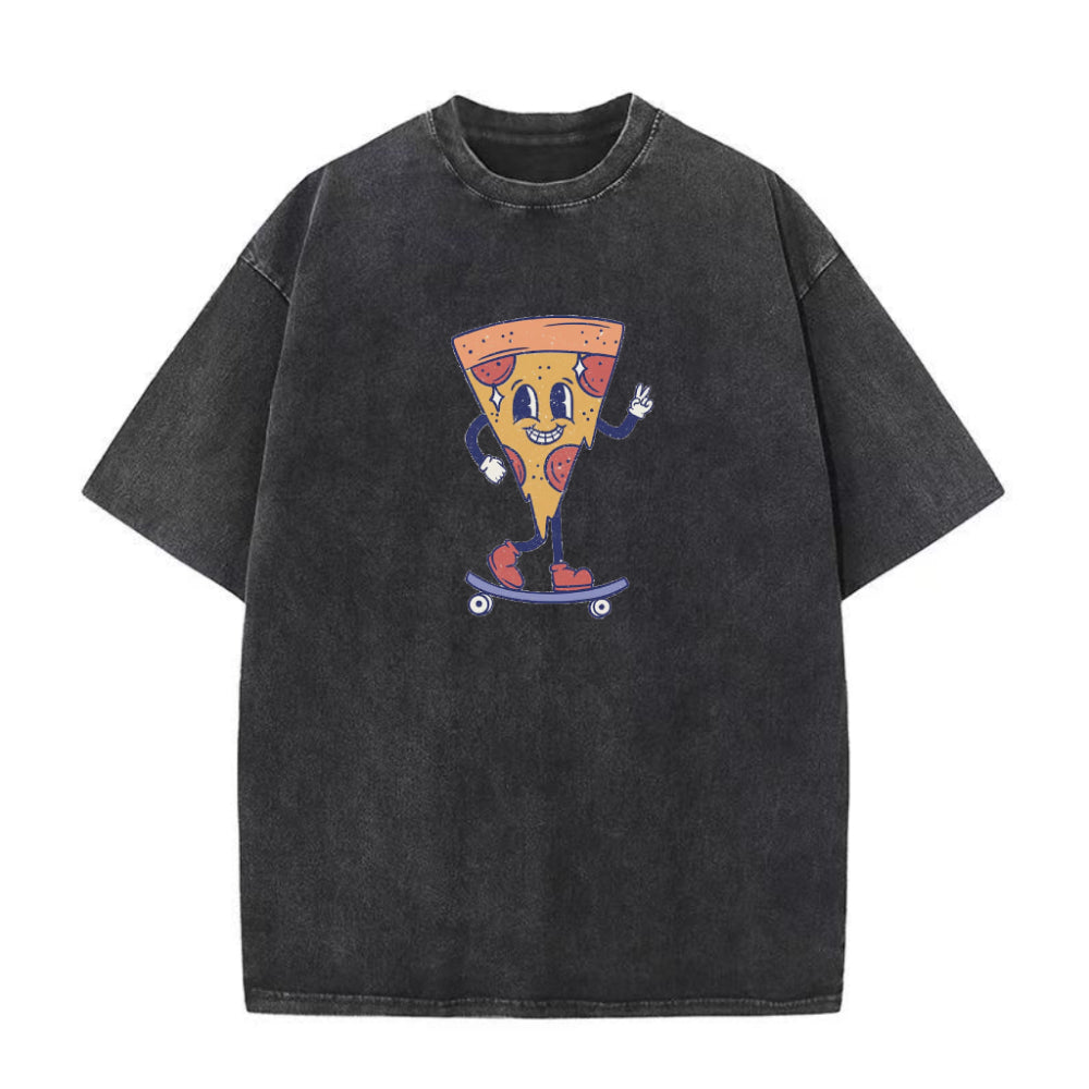 ピザ スケートボード ユニセックス Tシャツ