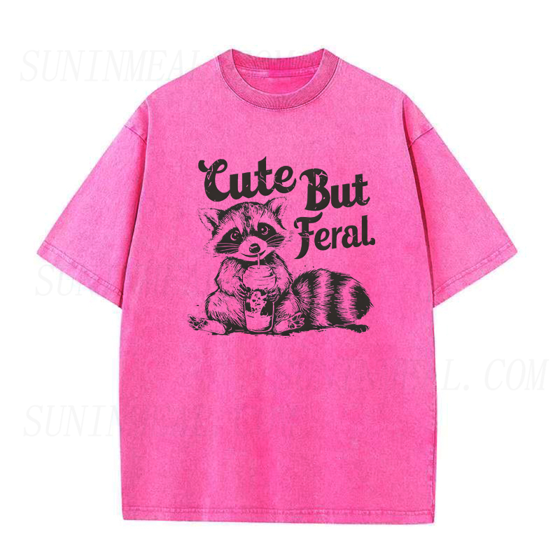 Cute But Feral Raccoon Tee