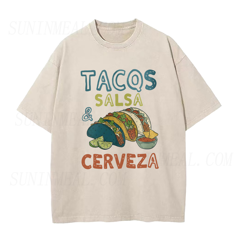 Tacos Salsa Cerveza Unisex Tee