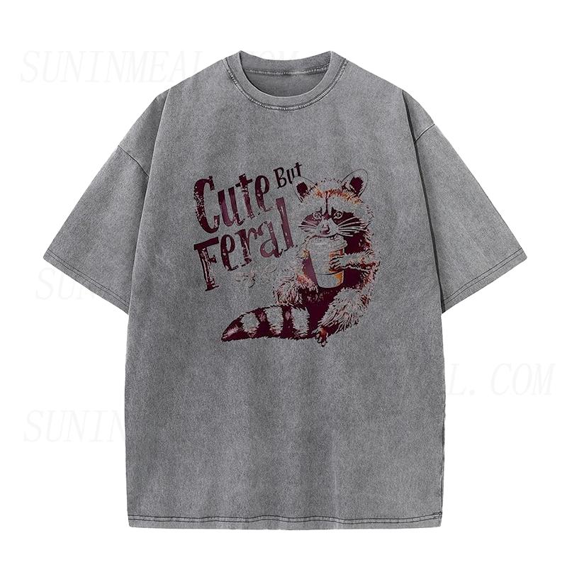 Raccoon Cute But Feral Unisex Tee