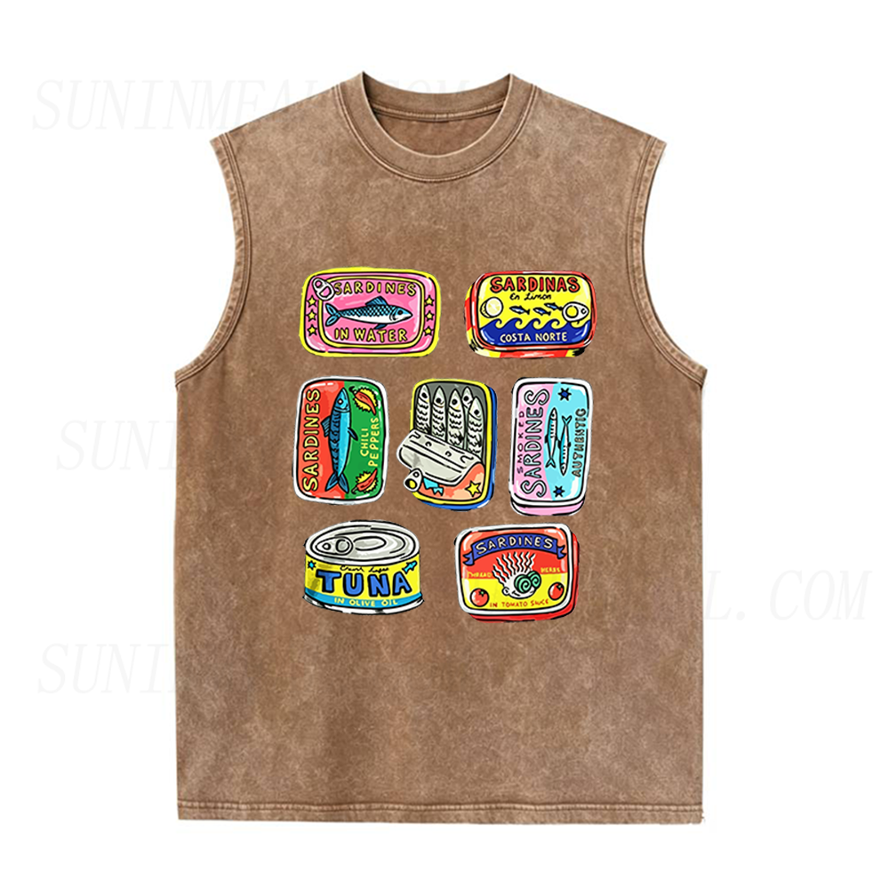 Vintage Sardine Cans Unisex Tank Top