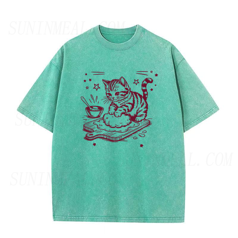 Funny Cat Baking Unisex Tee