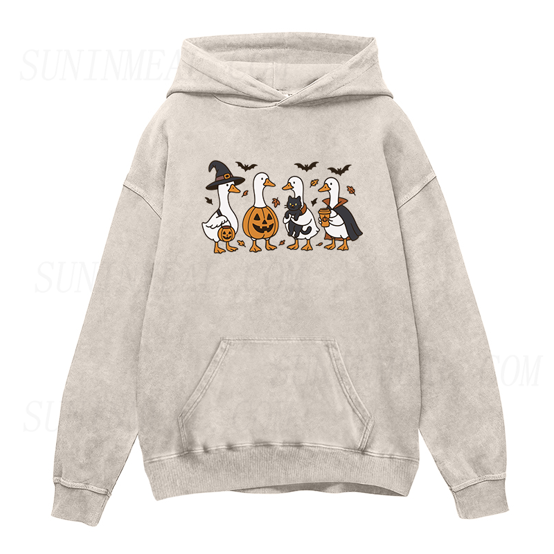 Halloween Ghost Silly Goose Unisex Hoodie