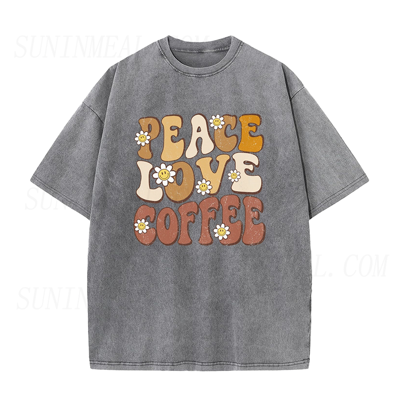 Peace Love Coffee Unisex Tee