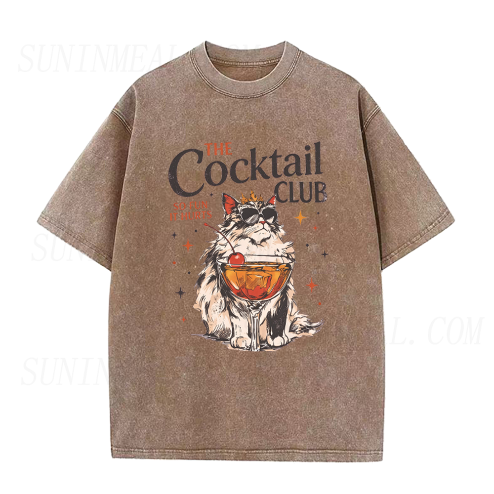 The Cocktail Club Cool Cat Graphic Unisex Tee