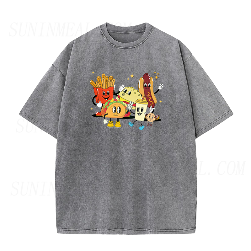Quirky Cartoon Food Character Unisex Tee