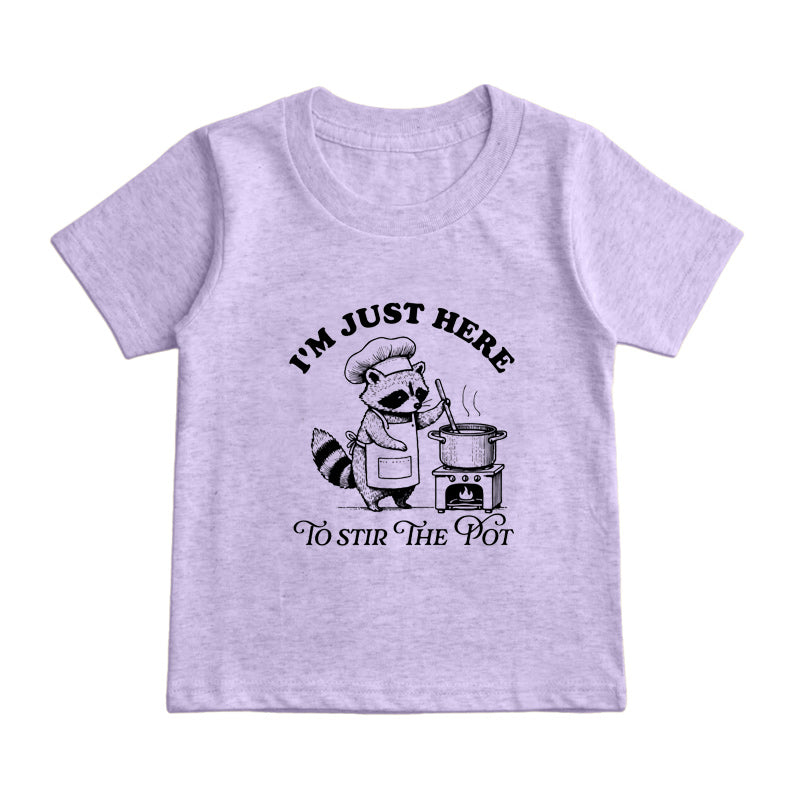 I'm just here to stir the pot Kids T-Shirt