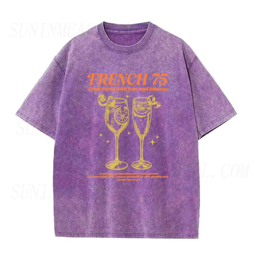 From Paris With Love And Lemons French 75 Cocktail Unisex Tee