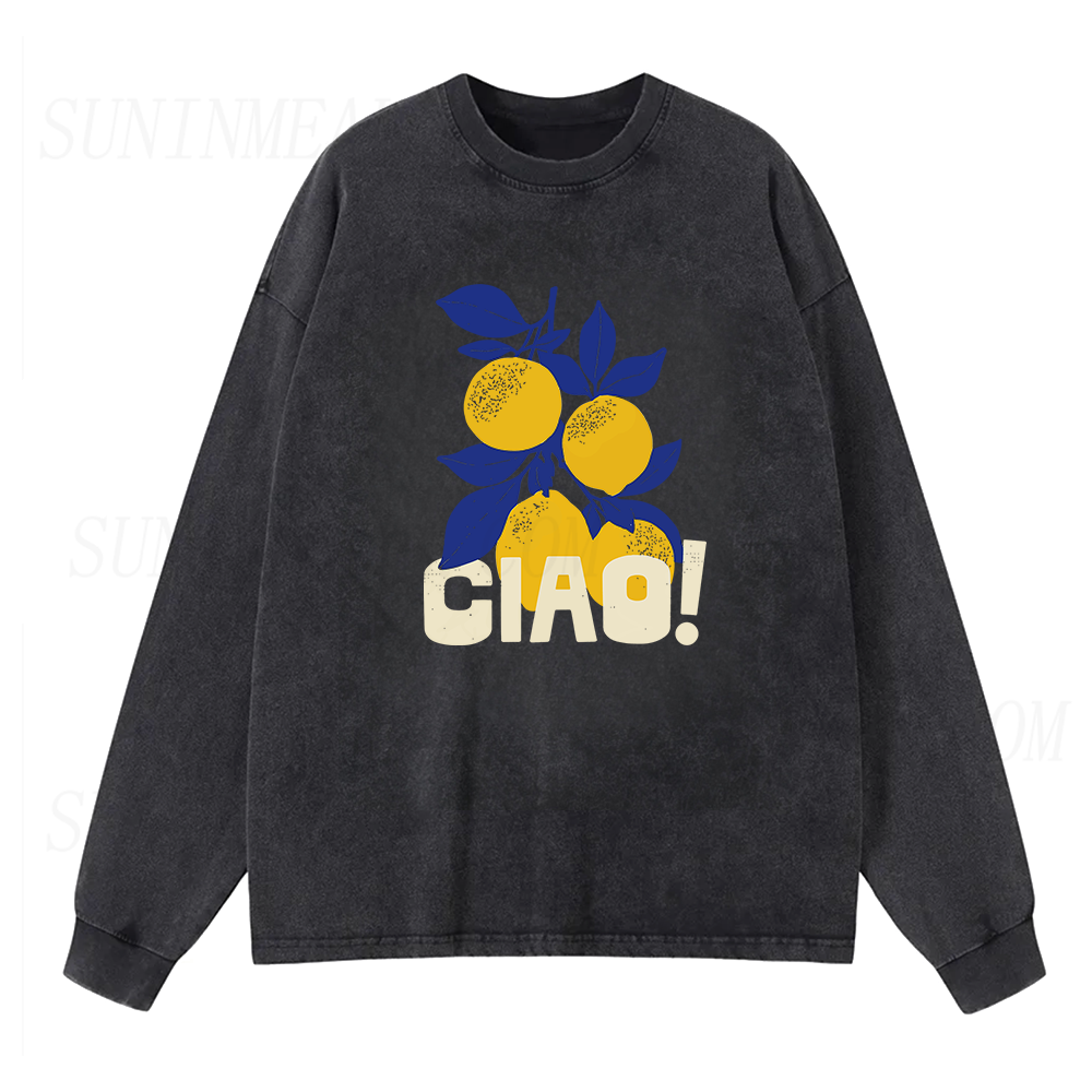 Ciao Italian Lemons Long Sleeve Unisex Tee