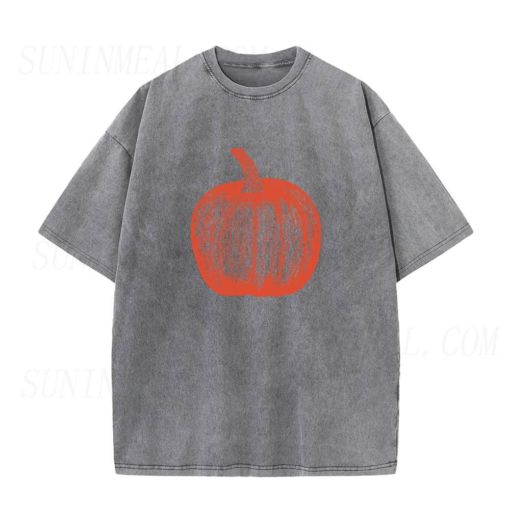 Vintage Line Art Pumpkin Unisex Tee